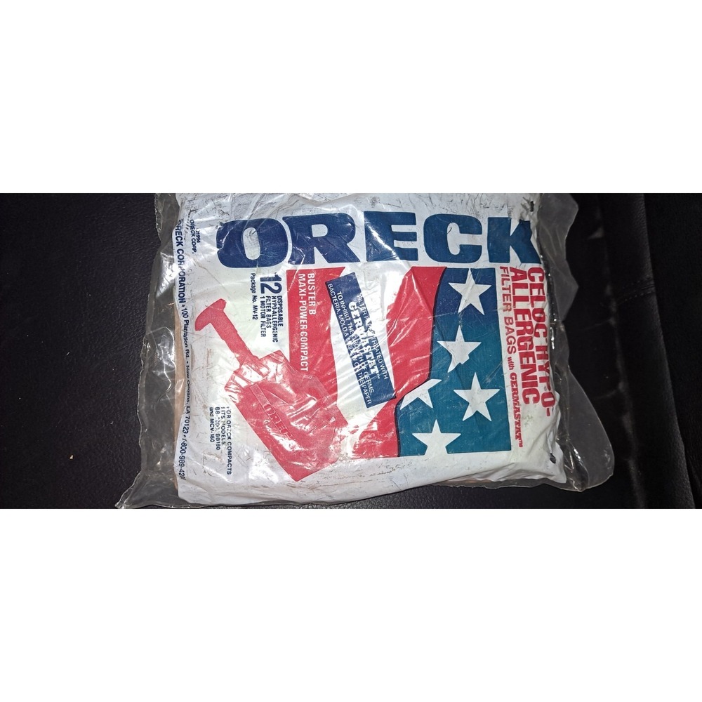 Genuine Authentic OEM Oreck Celic Hypo Allergenic Filter Bags 12 Pack NEW!